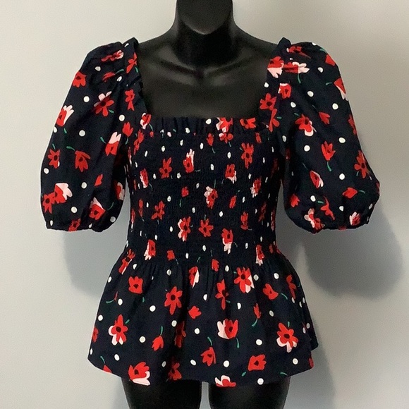 KATE SPADE|| Puff Sleeve Top NWOT - Picture 6 of 11